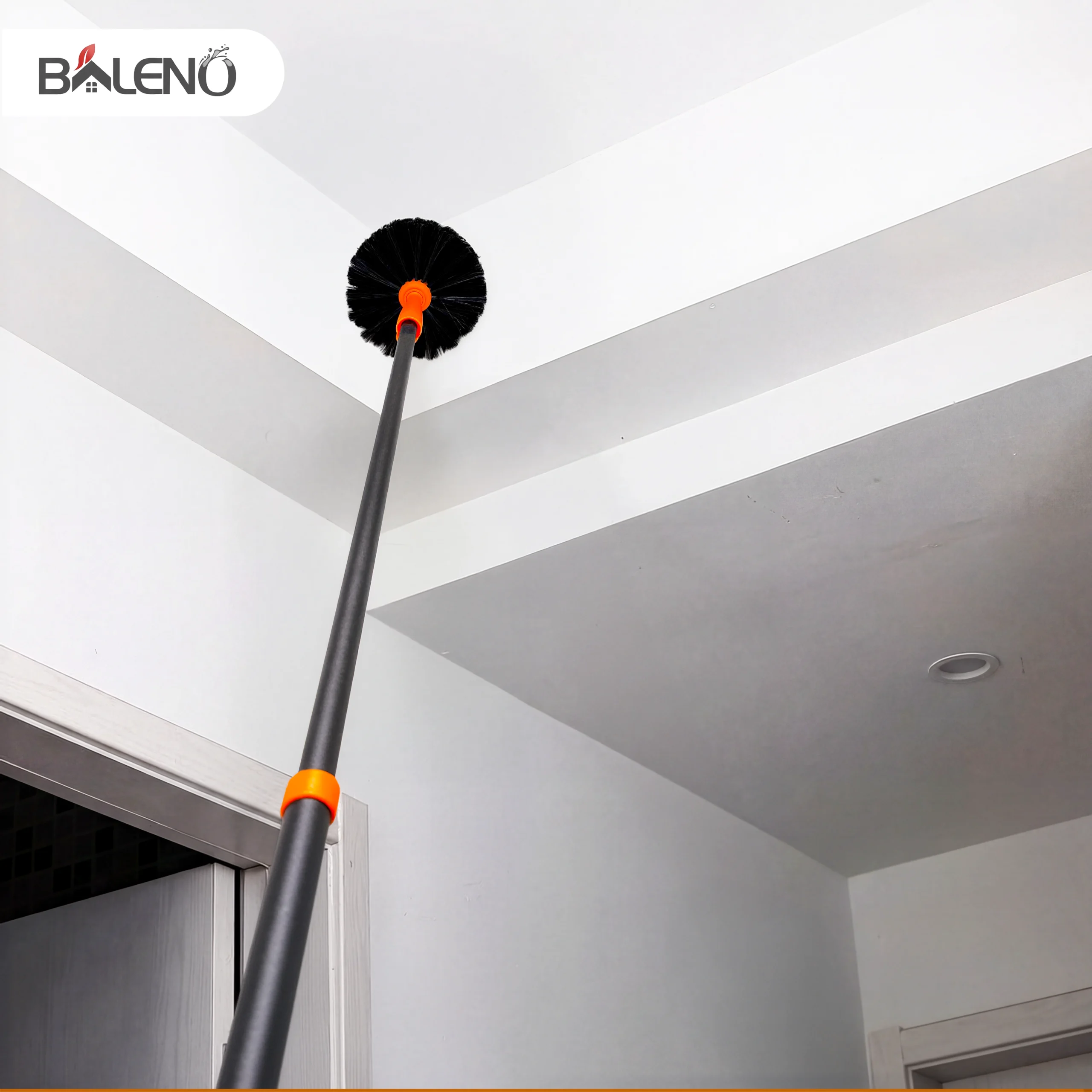 Telescopic cobweb brush extended 173cm vs collapsed 106cm