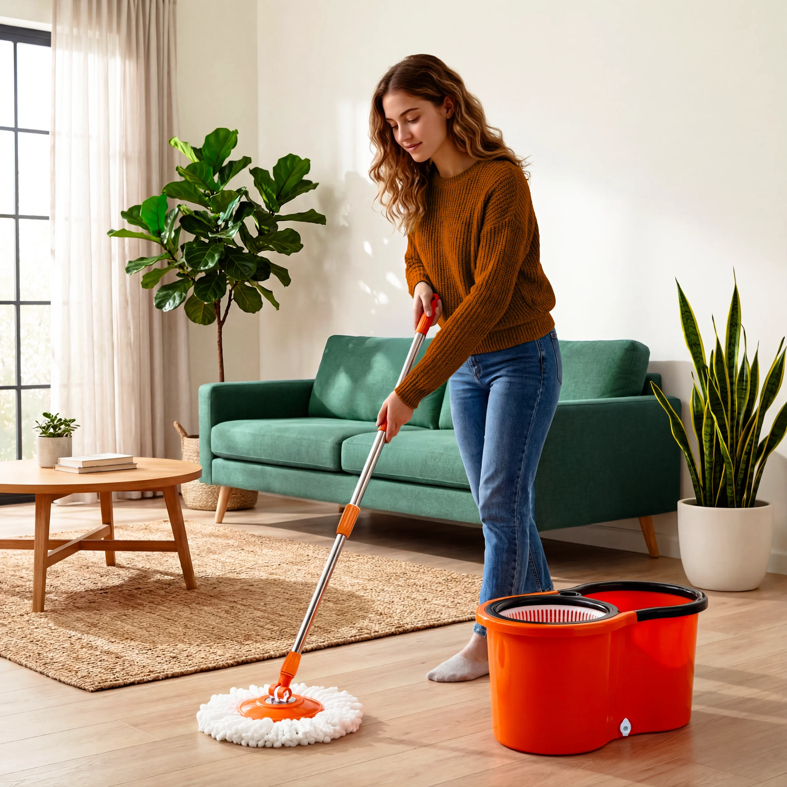 Baleno Easy Spin Mop bucket orange black Saudi Arabia Baleno Easy Spin Mop bucket orange black Saudi Arabia