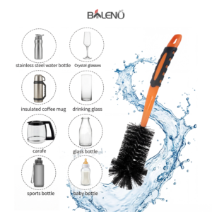 Bottle cleaning brush non-slip handle grip