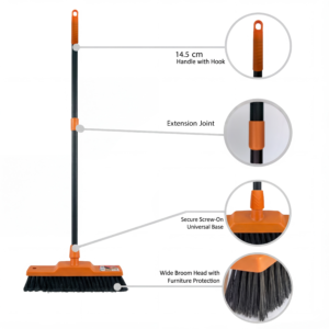 Baleno Outdoor Broom 45 degree angled head floor types