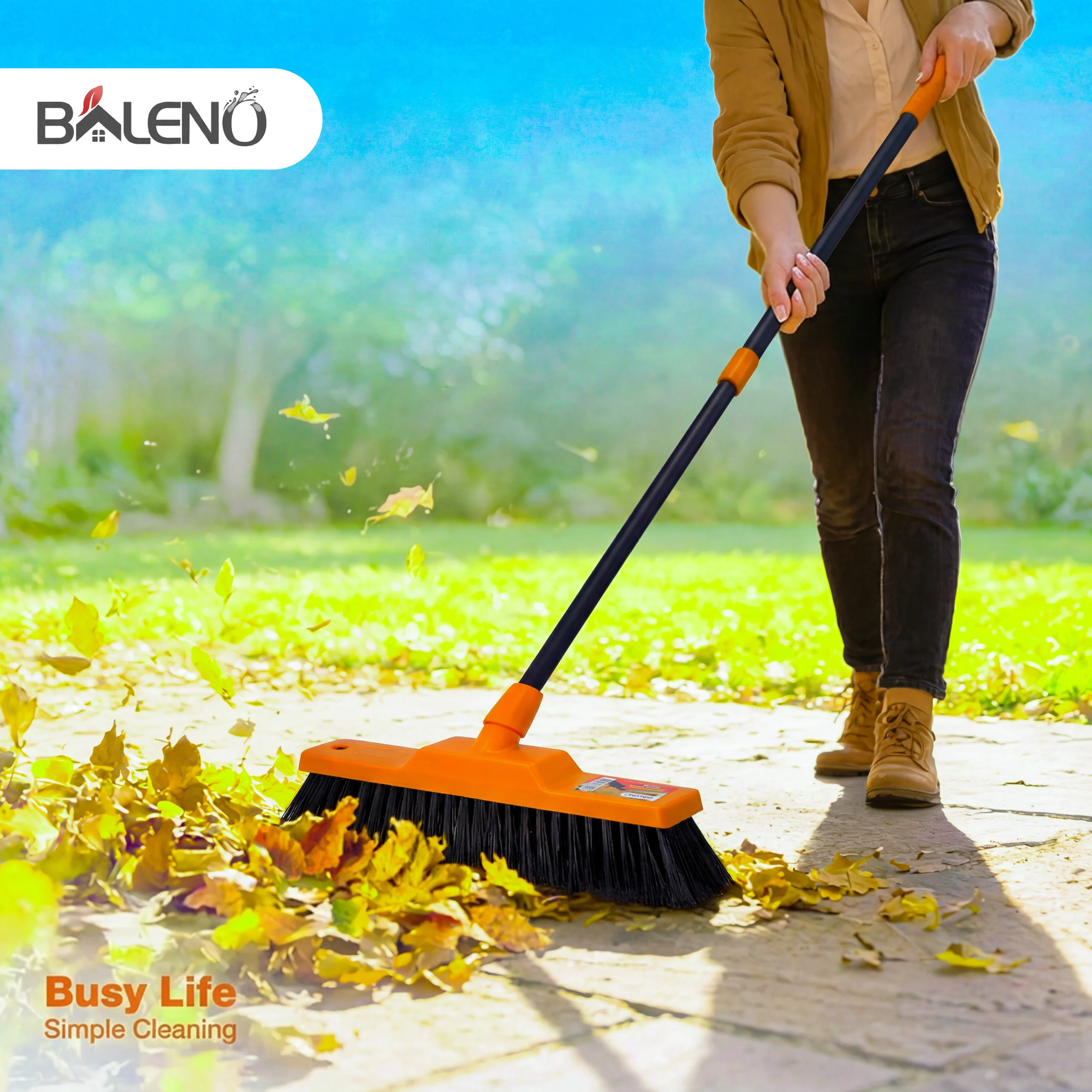 Baleno Outdoor Broom 45 degree angled head floor types