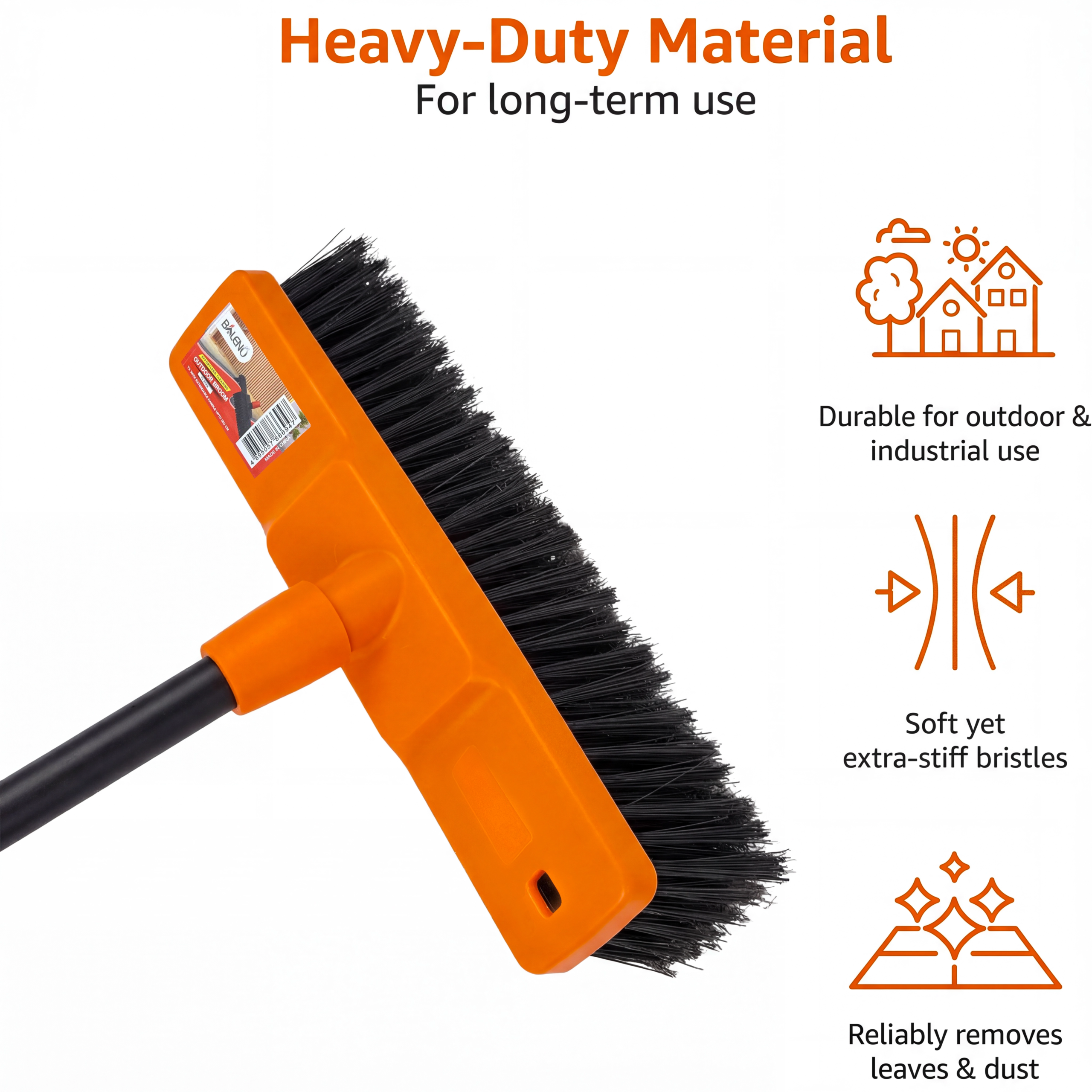 Baleno Outdoor Broom 45 degree angled head floor types