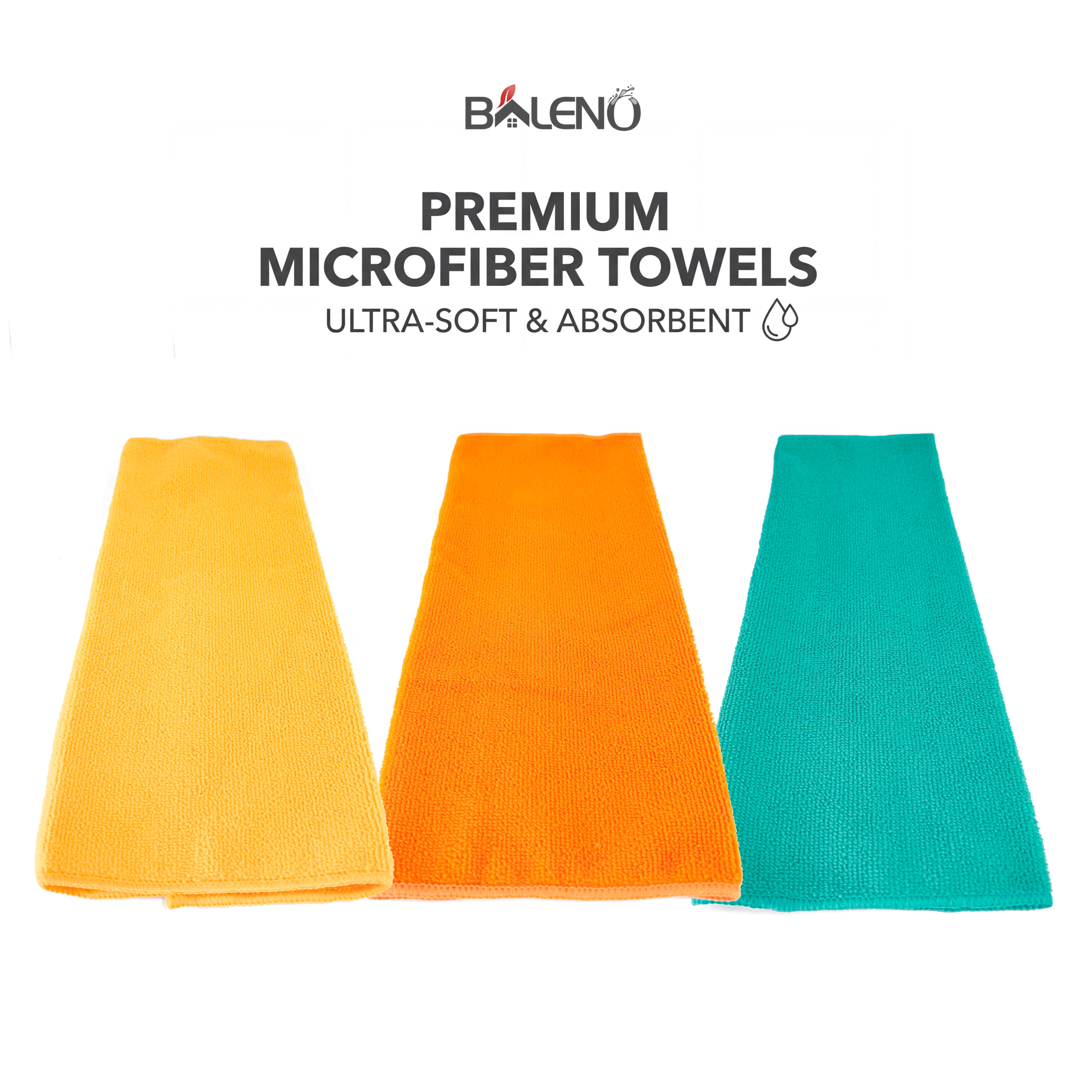 Baleno Microfiber Cloths premium towels ultra soft absorbent